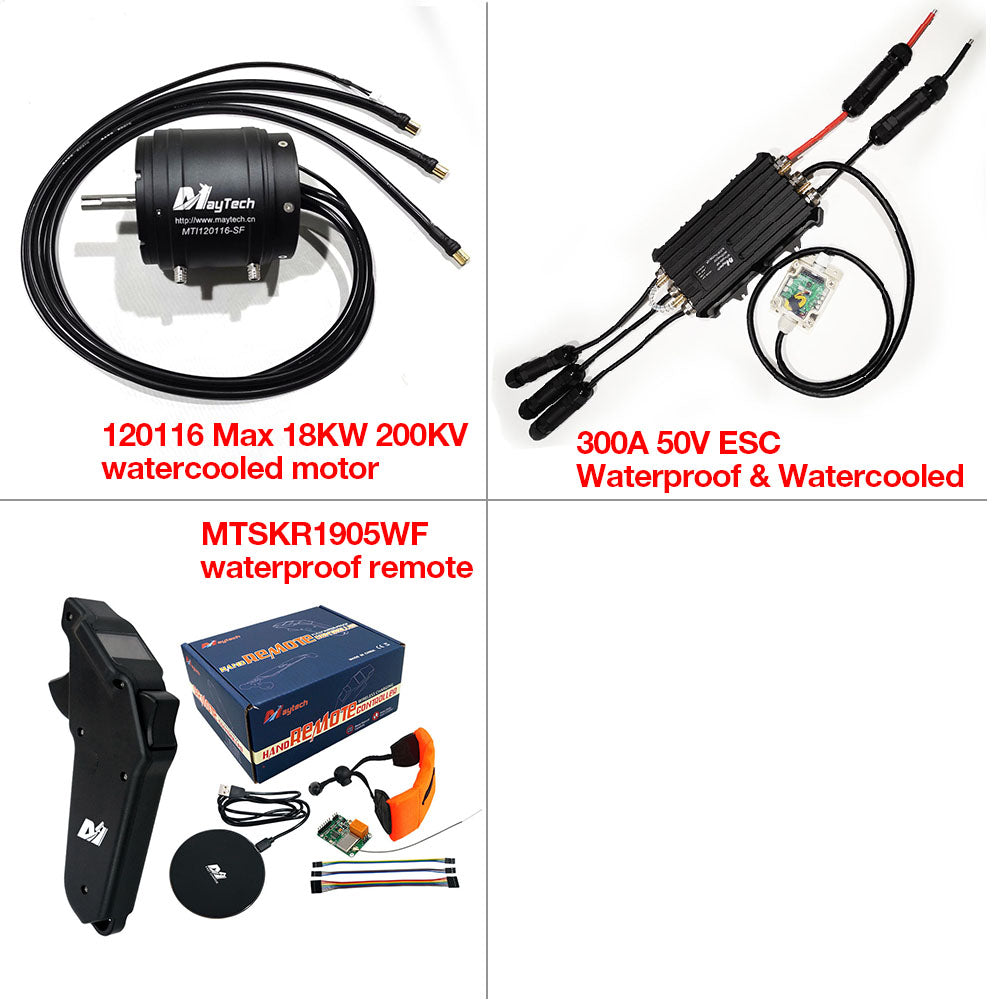 ESURF/ RC Boat Kit WATERCOOLED 120116 18.8KW MOTOR + WATERPROOF 300A ESC+ MTSKR1905WF REMOTE + 300A 85V SWITCH + WATER PUMP