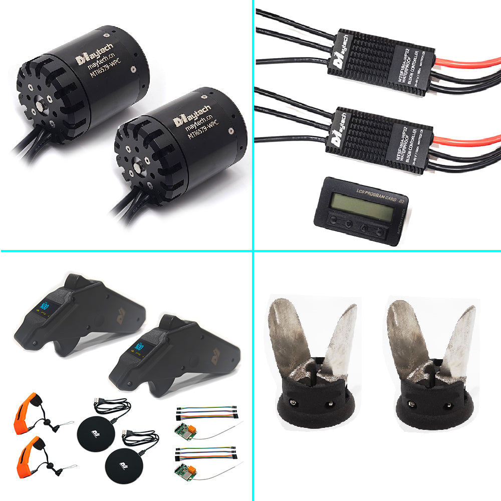 In Stock Foil Boost Pro Kit Up to 41kg Thrust Waterproof Efoil Kit 6579 Motor + 160A ESC + V3.0 Remote for Esurf Electric Kayak Thruster Tow Boogie Foil
