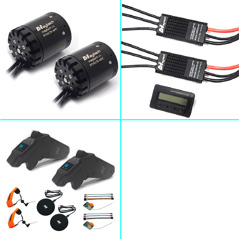In Stock Foil Boost Pro Kit Up to 41kg Thrust Waterproof Efoil Kit 6579 Motor + 160A ESC + V3.0 Remote for Esurf Electric Kayak Thruster Tow Boogie Foil