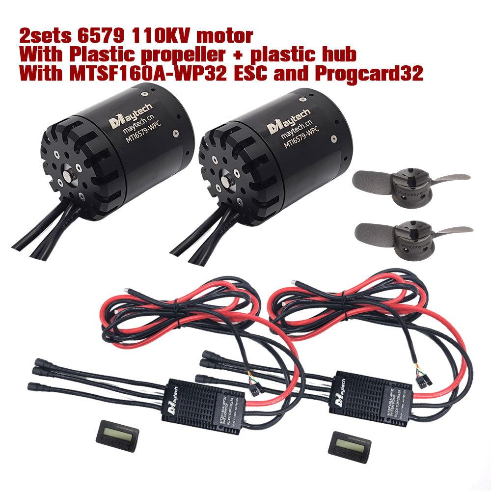 Maytech Pro Outrunner Waterproof Motor 6579 Max 5.5KW 41kg Thrust for Efoil Electric Boat Underwater Thruster Tow Boogie