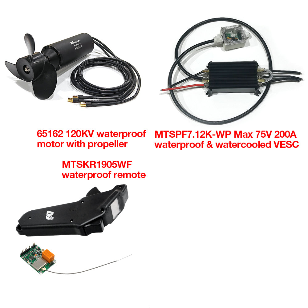 In Stock DIY Waterproof Efoil Kit with Maytech 65162 Motor + 200A VESC Max 75V + 1905WF Remote + 300A Antispark Switch + Water Pump