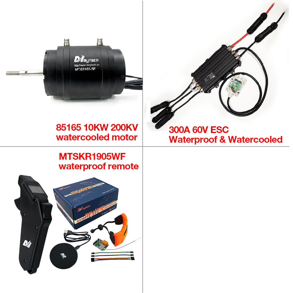 Esurf/ Efoil Kit Watercooled 85165 Motor + Waterproof 300A ESC+ MTSKR1905WF Remote + 300A 85V Switch + Water Pump