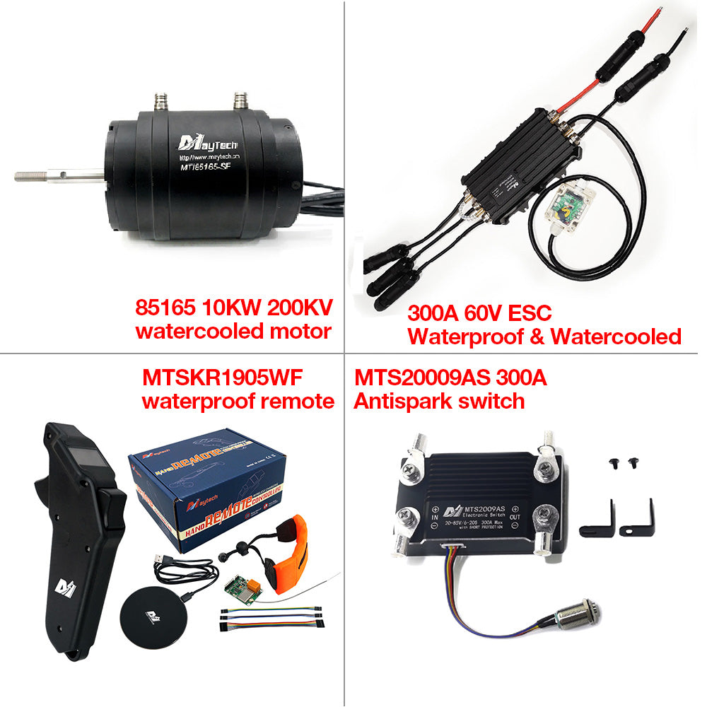 Esurf/ Efoil Kit Watercooled 85165 Motor + Waterproof 300A ESC+ MTSKR1905WF Remote + 300A 85V Switch + Water Pump