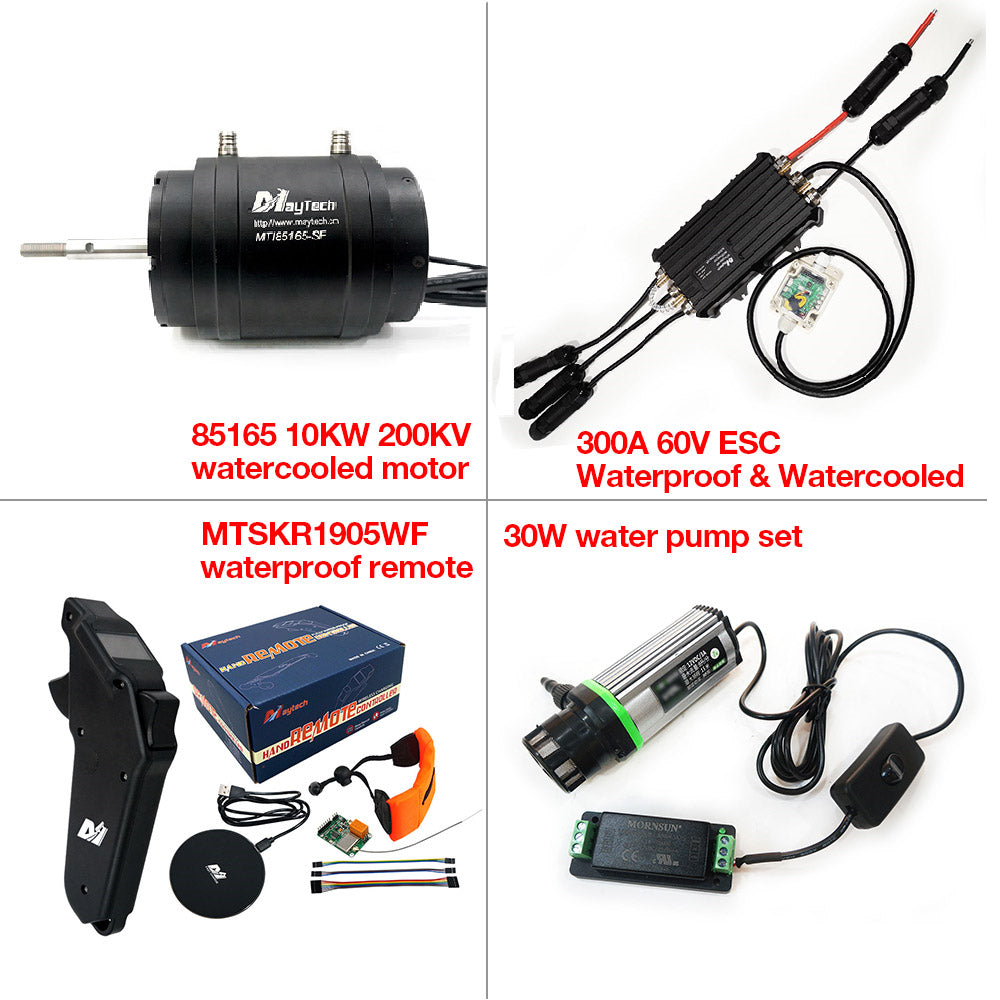 Esurf/ Efoil Kit Watercooled 85165 Motor + Waterproof 300A ESC+ MTSKR1905WF Remote + 300A 85V Switch + Water Pump