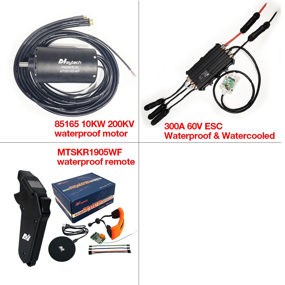 Waterproof Esurf/ Efoil Kit 85165 Motor + 300A ESC+ MTSKR1905WF Remote + 300A 85V Switch + Water Pump