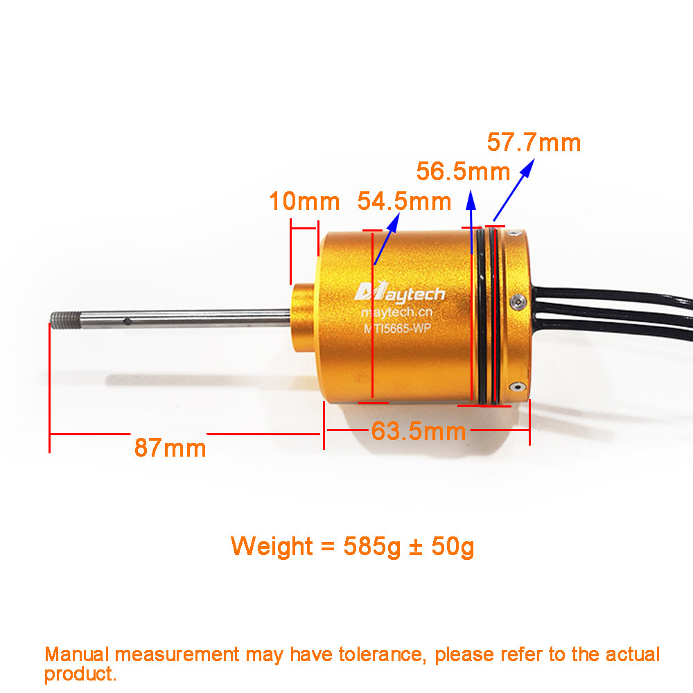 Maytech 5665 300KV Waterproof Motor Inrunner Motor For Unerwater Thruster Robots Electric Boat