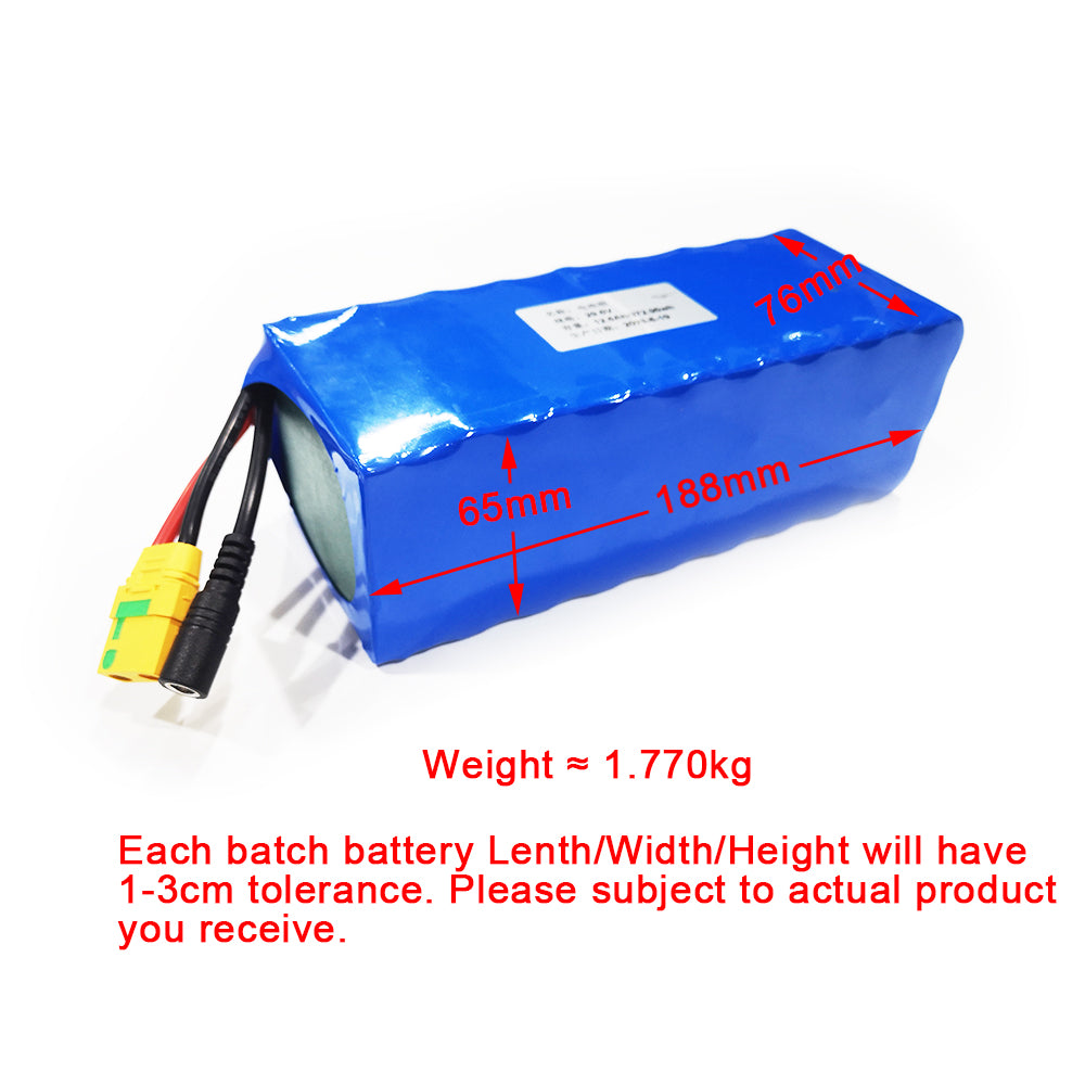 8S3P 33.6V Battery Pack Molicel 21700 Cells with 5A Charger