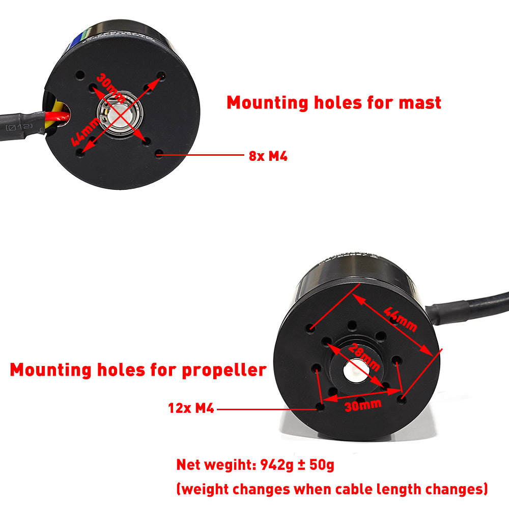 New Marine E Foil Kit 42V Waterproof 6374 80KV Motor + 130A ESC + MTSKR1905WF Waterproof Remote
