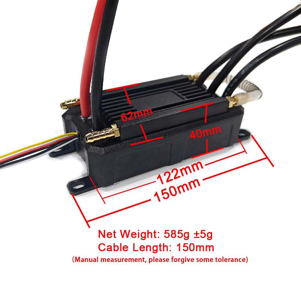 Fully Waterproof 60V Efoil Kits with MTI65162 Motor + New 300A 32Bit ESC + 1905WF Remote + MTS2009AS Switch + 12V 30W Water Pump