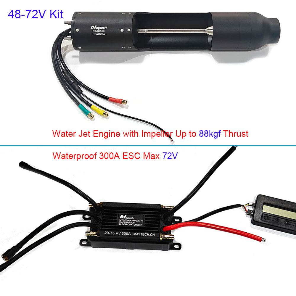 Maytech Jet Thruster Kit Max 72V Water Jet Engine ESC Kit for Jetboard Jetski Jet Kayak