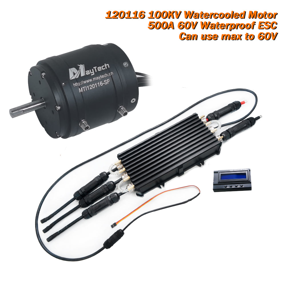 Esurf / Boat Kit: Watercooed 120116 Motor 18.8KW 500A Waterproof ESC MTSKR1905WF Remote Water Pump