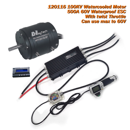 Electric Boat DIY Kit with 100KV 200KV 120116 Motor 500A ESC with Twist Throttle for Motorized Boats Jetski Catamaran