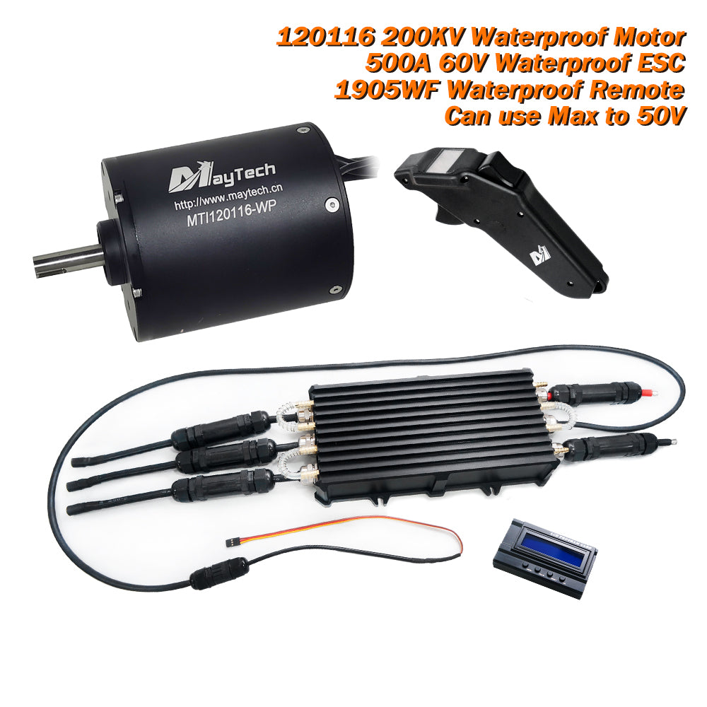Esurf / Boat Kit: Waterproof 120116 Motor 18.8KW 500A Waterproof ESC MTSKR1905WF Remote Water Pump