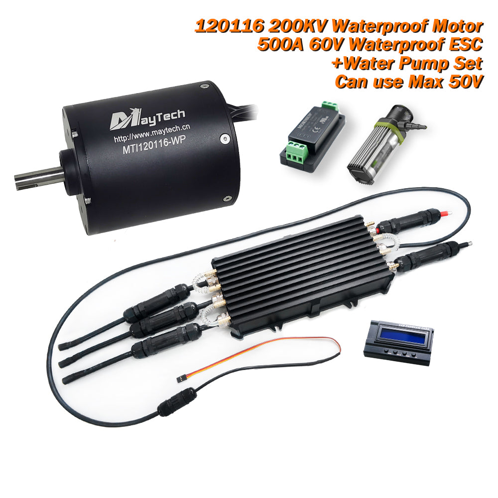 Esurf / Boat Kit: Waterproof 120116 Motor 18.8KW 500A Waterproof ESC MTSKR1905WF Remote Water Pump