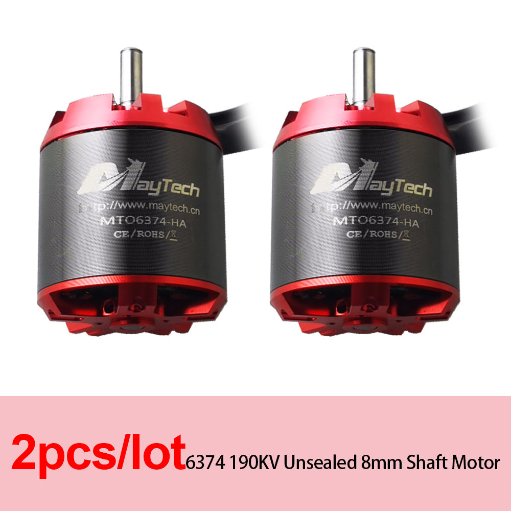 In Stock Brushless 6374 Unsealed Motor 8mm Shaft Sensored 90/190KV