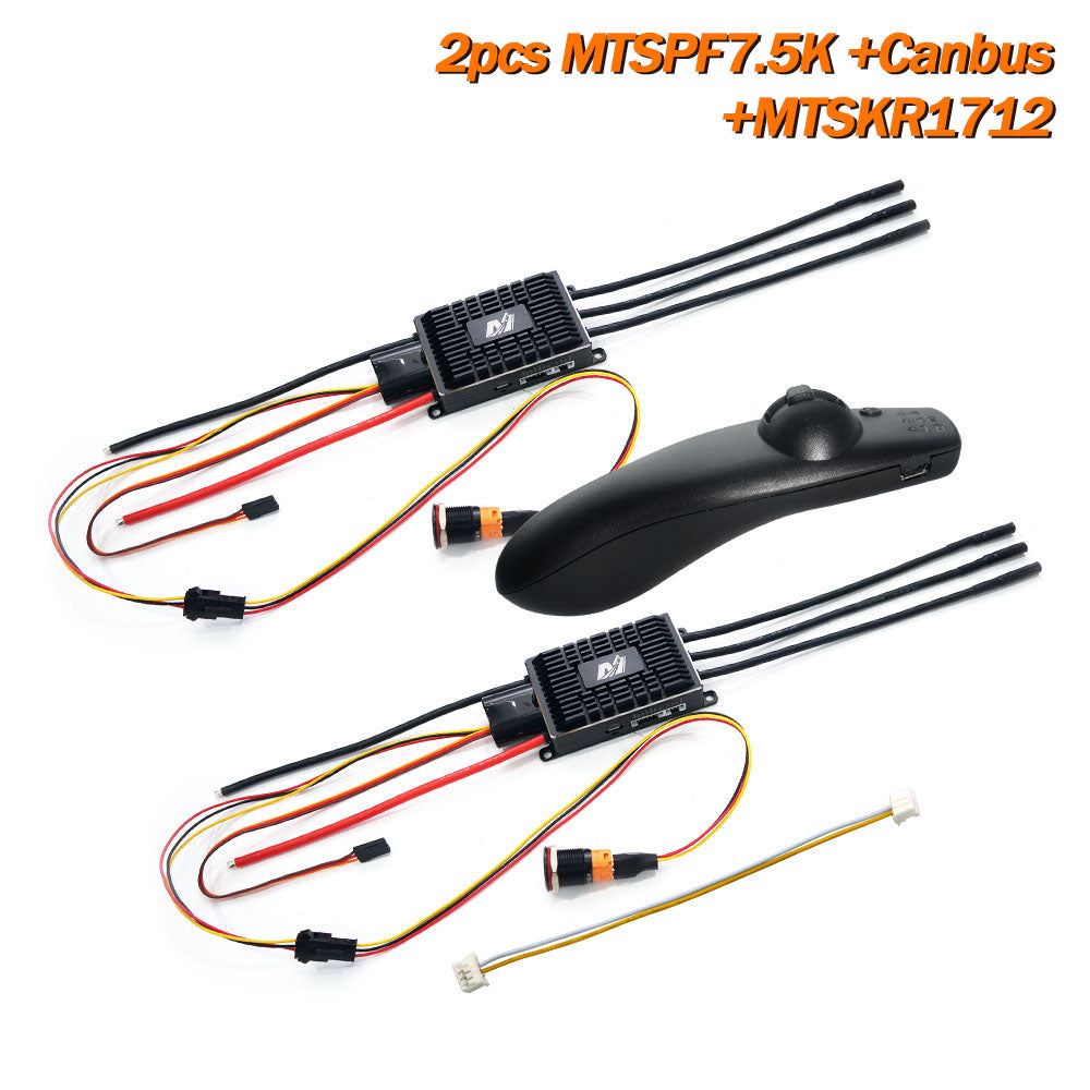 Maytech Wireless Remote SuperESC Comb with 2pcs 100A / 200A SUPERFOC ESC + 1pcs MTSKR1712 / MTSKR2005WF Hand Remote for DIY Electric Skateboard Elongboard