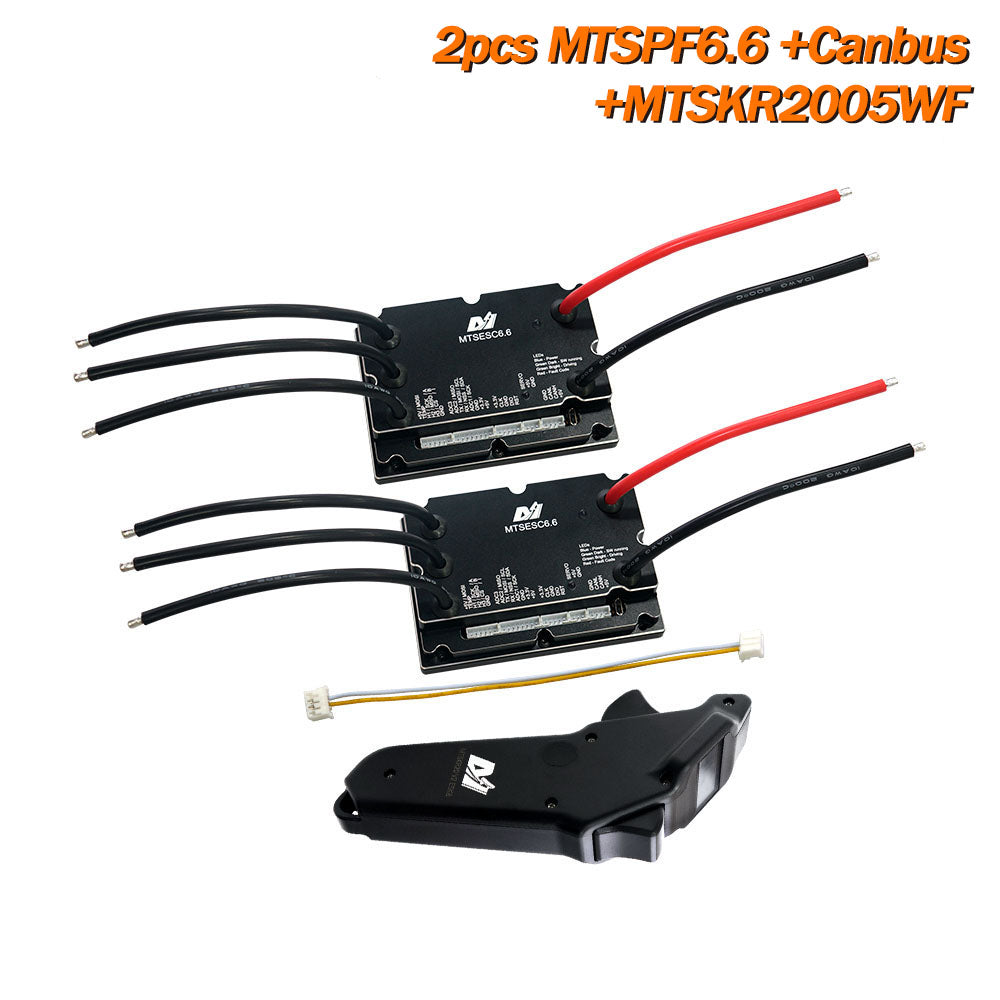 Maytech Wireless Remote SuperESC Comb with 2pcs 100A / 200A SUPERFOC ESC + 1pcs MTSKR1712 / MTSKR2005WF Hand Remote for DIY Electric Skateboard Elongboard
