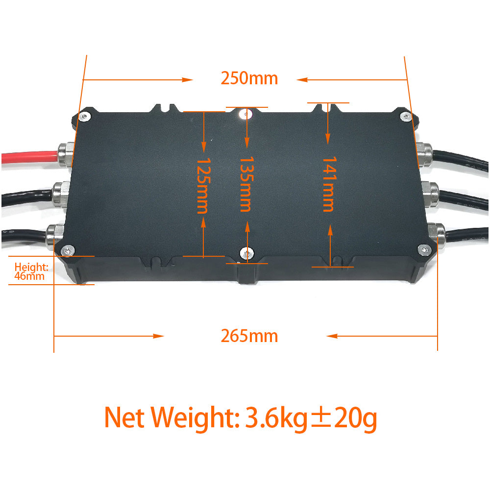 Maytech 500A Waterproof ESC with Twist Throttle and Signal Adaptor for Electric Boat Motorboats Motorized Boats