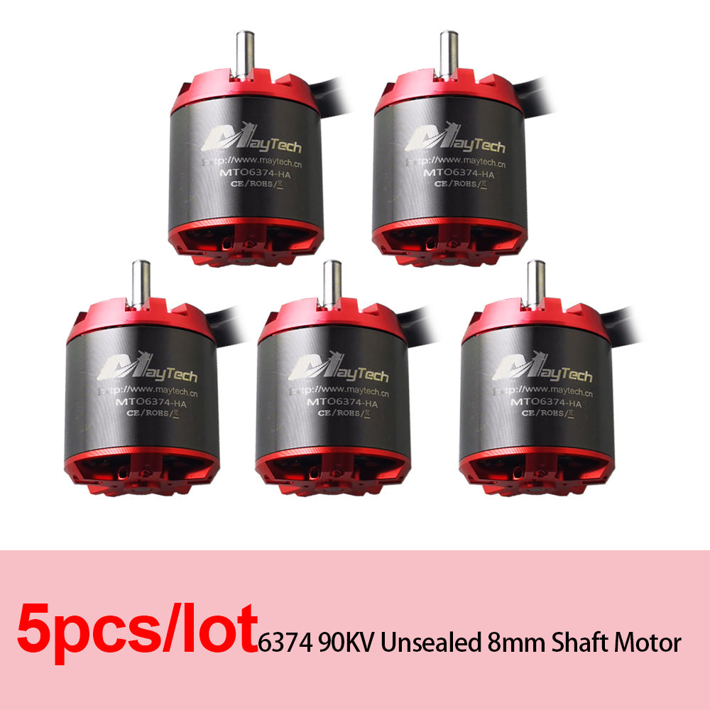 In Stock Brushless 6374 Unsealed Motor 8mm Shaft Sensored 90/190KV