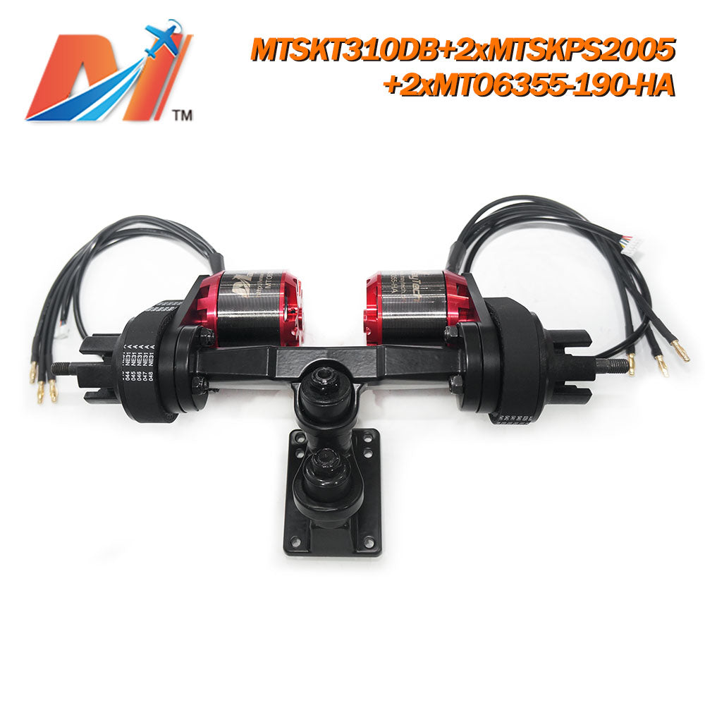 Maytech Electric Skateboard Kit with 2x Unsealed 6355 6365 6374 Motor + MTSKT310DB Front & Rear Truck + 2x MTSKPS2005 Pulley Belt System for Esk8 Elongboard