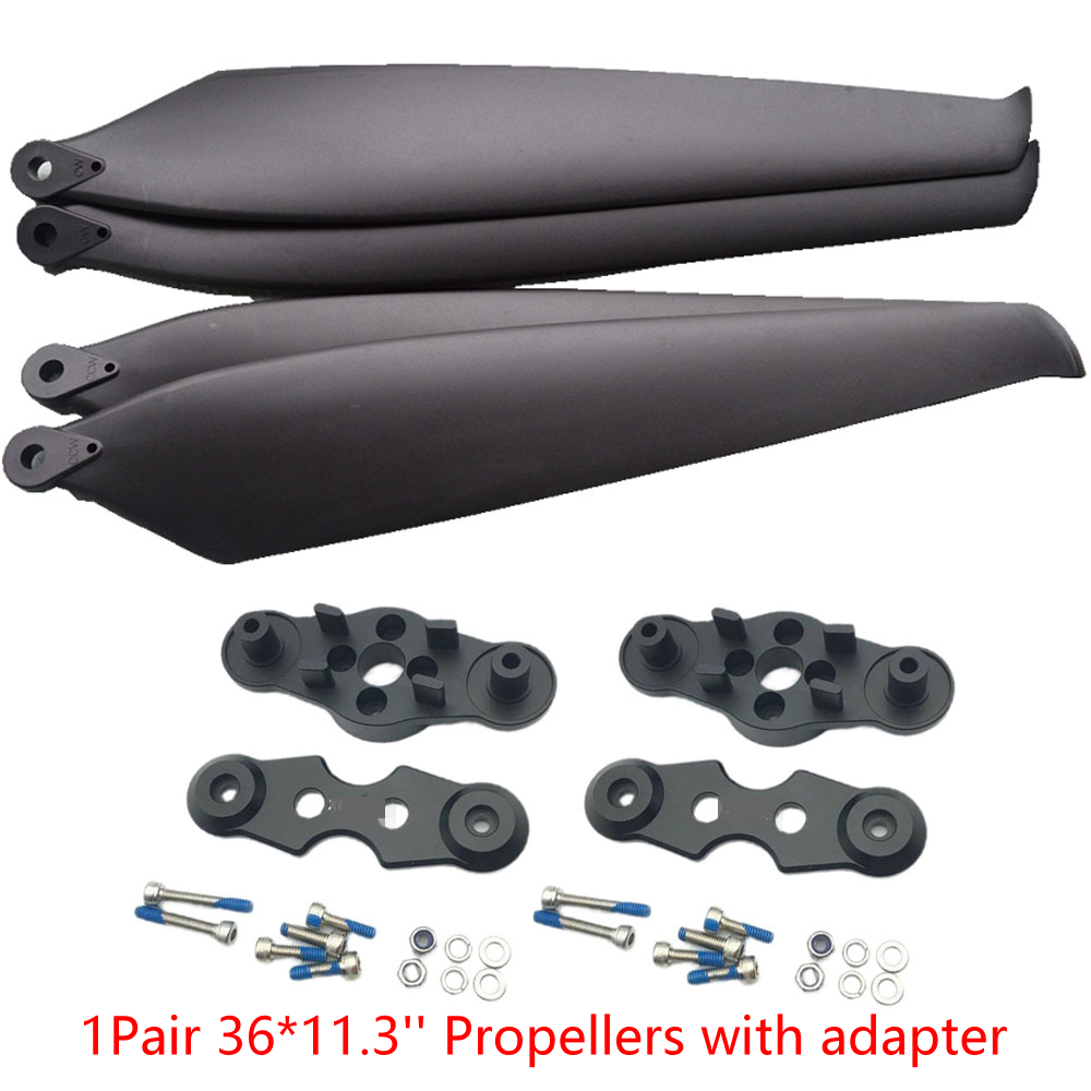 In Stock CW CCW 36''x11.3'' Inch Carbon Fiber Folding Composite Folding Propeller for XAG P30 Agricultural Plant Protection Drone