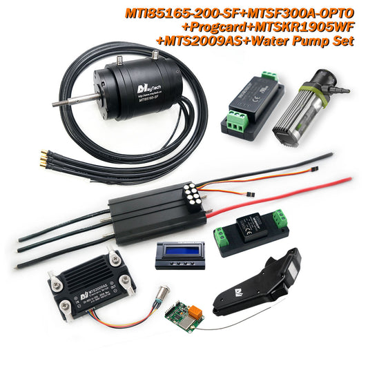 In Stock Maytech Esurf Efoil Kit with Waterproof / Watercooled 85165 Motor + Watercooled 300A ESC with Progcard UBEC + MTSKR1905WF IP67 Waterproof Remote With 12V Water Pump Set 300A 80V Anti-spark Switch