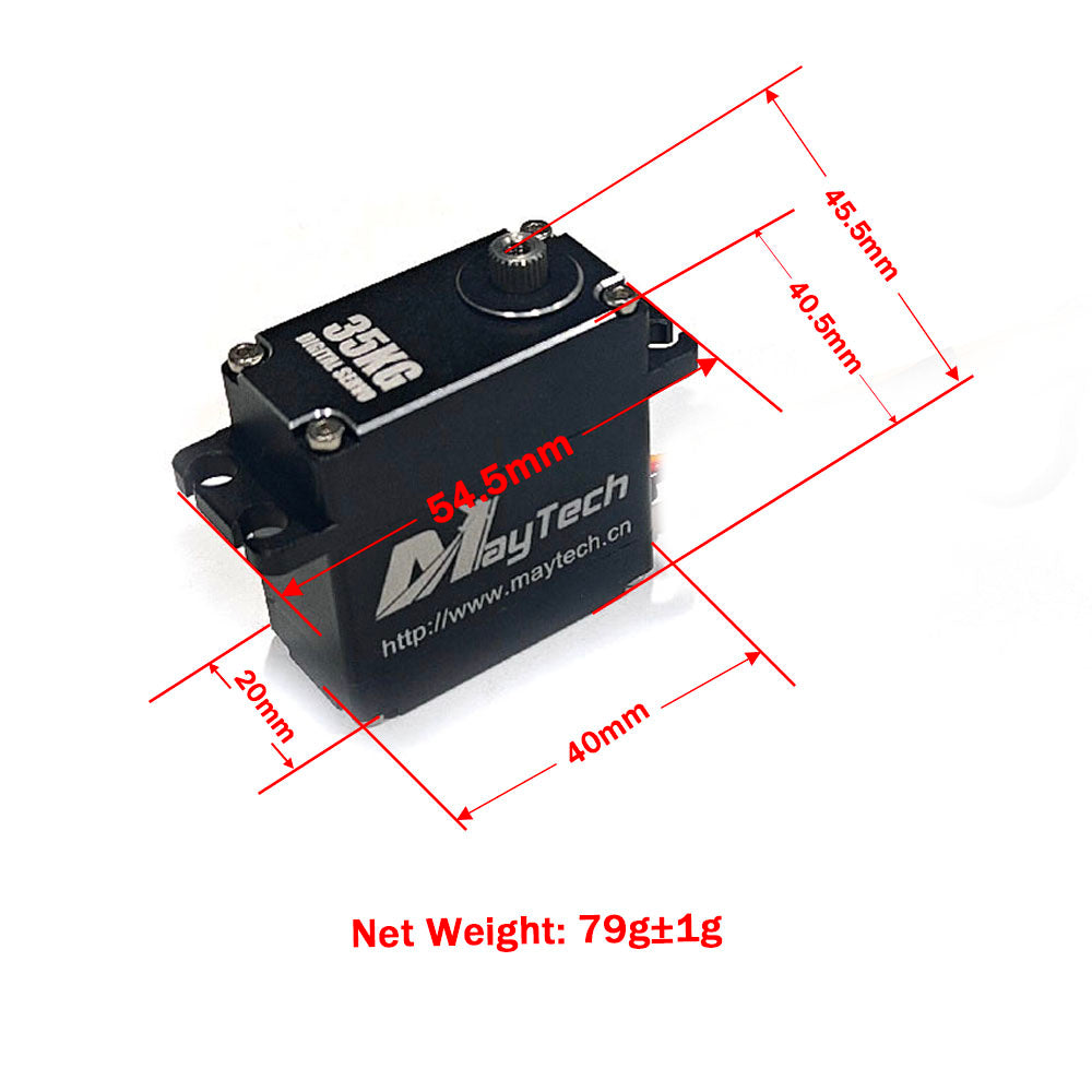 Maytech Digital Servo Motor 35kg/cm High Torque Servos Metal Gear for RC Car Truck Boat