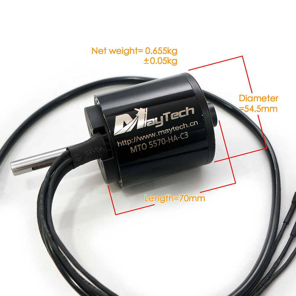 Maytech SUPERFOC6.8 50A V6.0 based Controller Comb with 5055/5065/5570 Brushless Outrunner Sensored Motor for Esk8/Robots