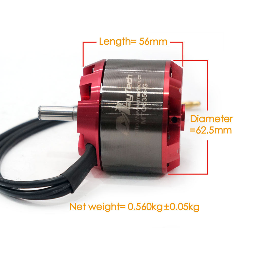 Maytech Brushless 6355 70/170/230/250KV Outrunner Sensorless Motor for RC Plane/Helicopter/Esk8