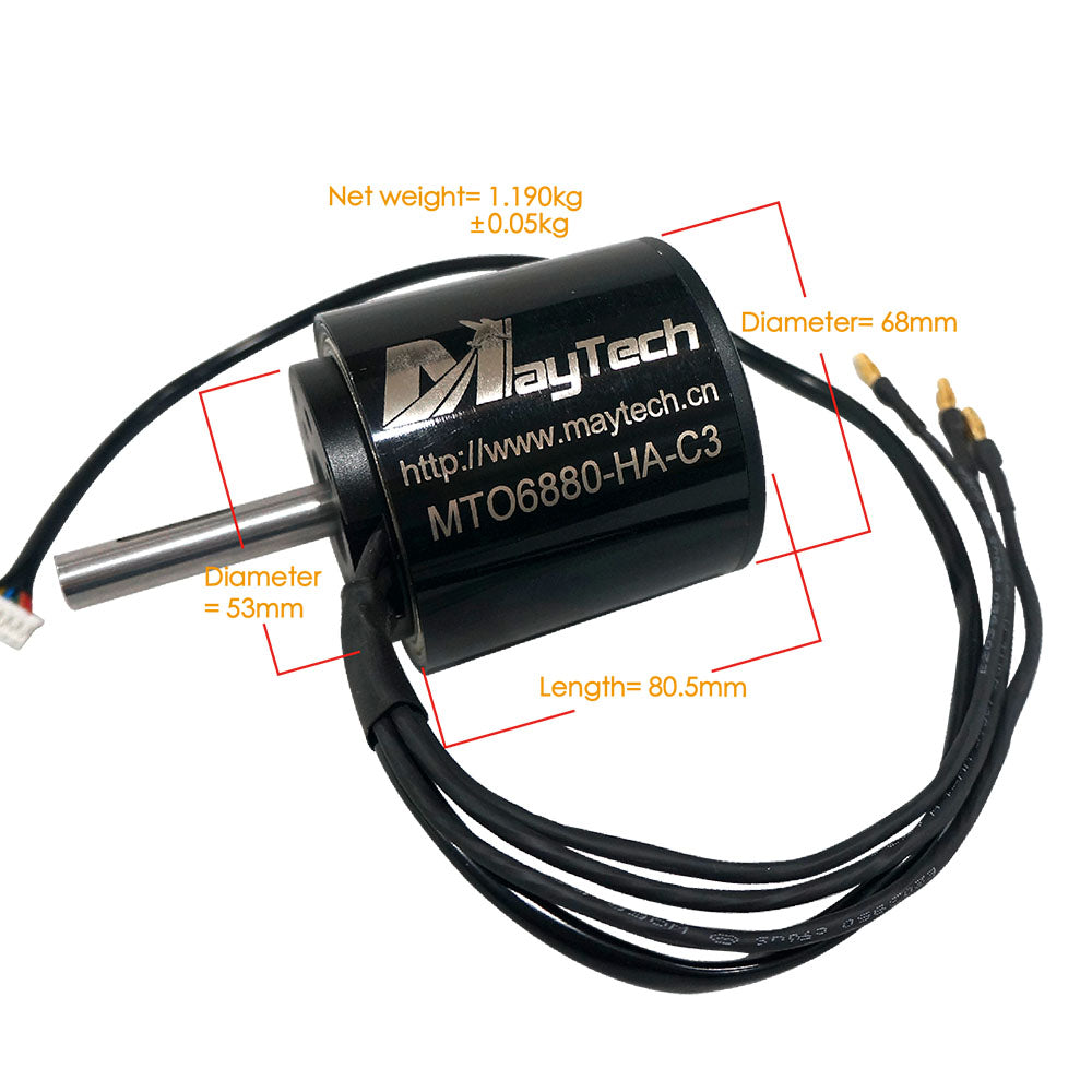 In Stock Brushless 6880 Sealed Motor 10mm Shaft Sensored 170KV 190KV with Big Ball Bearing