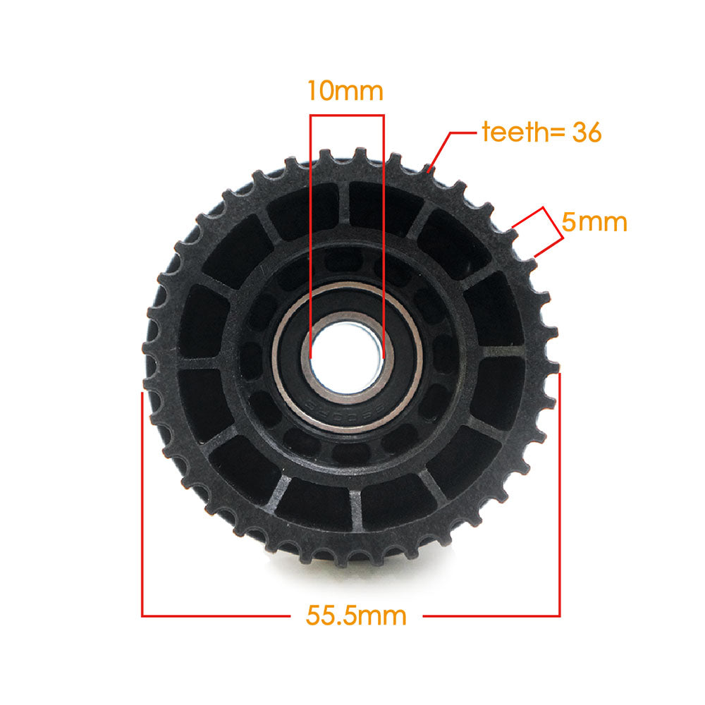 Maytech MTSKP2005C Wheel Pulley 36T 5M Pulley with 2pcs Ball Bearing for Electric Skateboard/Elongboard