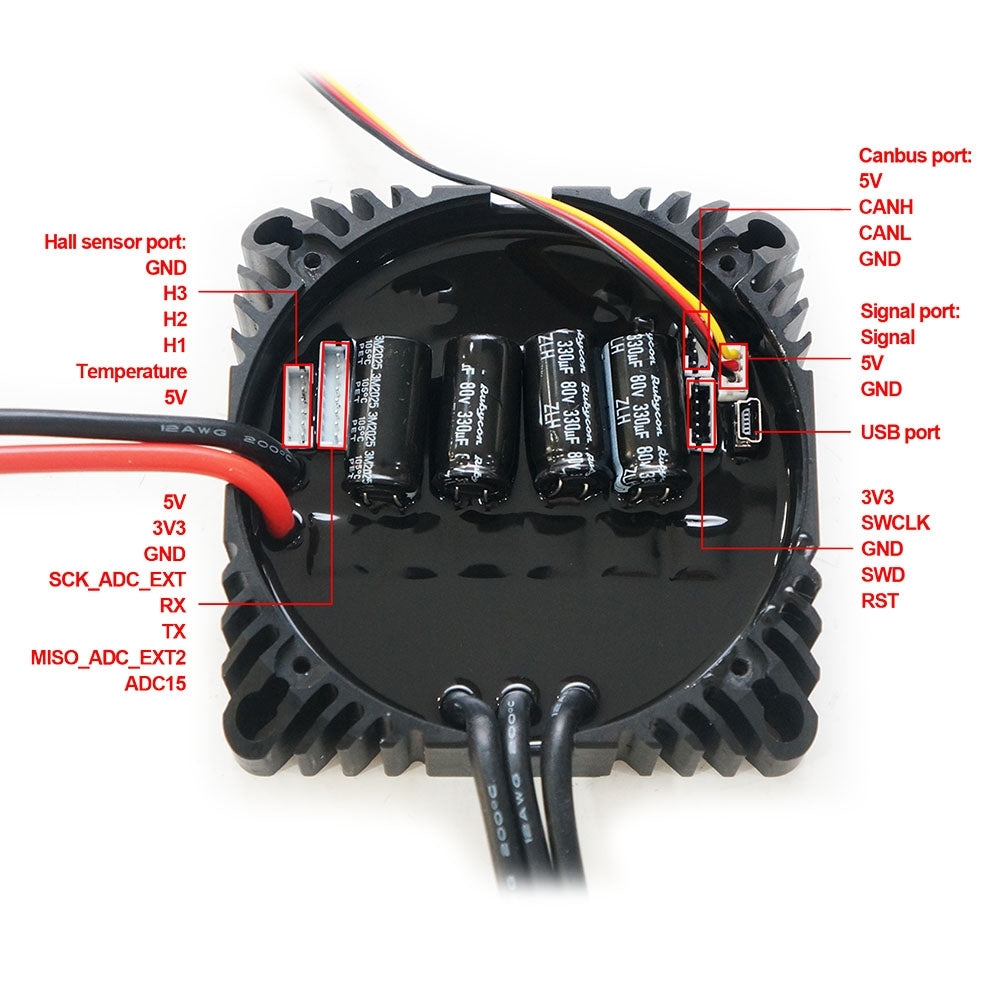 In Stock MTSPF7.5RK 50A 75V V75_300 based Speed Controller SUPERFOC Round Shape VESC