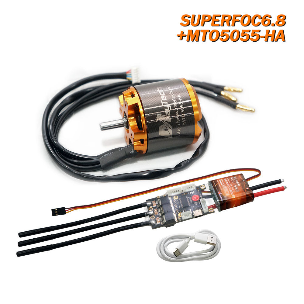 Maytech SUPERFOC6.8 50A V6.0 based Controller Comb with 5055/5065/5570 Brushless Outrunner Sensored Motor for Esk8/Robots