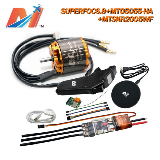 Maytech MTSKR2005WF + SUPERFOC6.8 + 50xx Motor Comb IP66 Esk8 Waterproof Remote 50A VESC6.0 based Controller 5055/5065/5570 Motor Electric Skateboard Kit