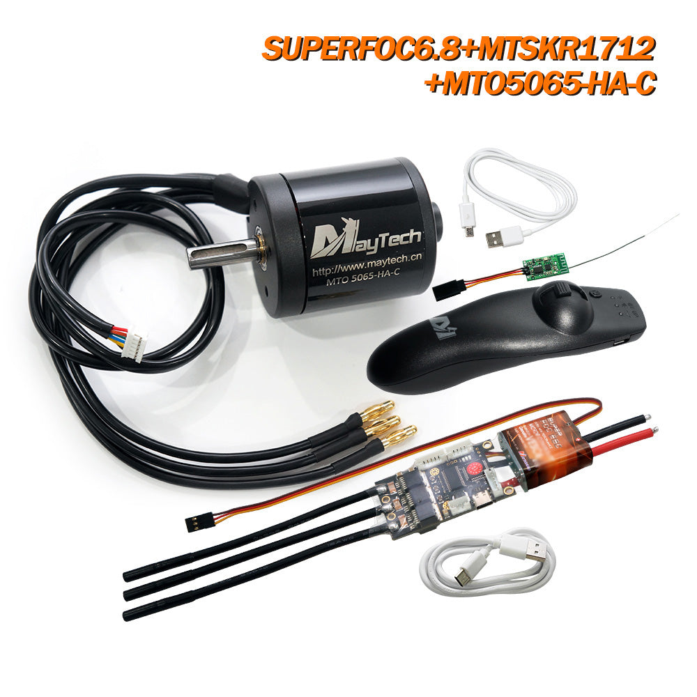 Maytech SUPERFOC6.8 50A V6.0 based Controller Comb with MTSKR1712 Cheap Remote + 50xx Motors Kit for Electric Skateboard/Longboard