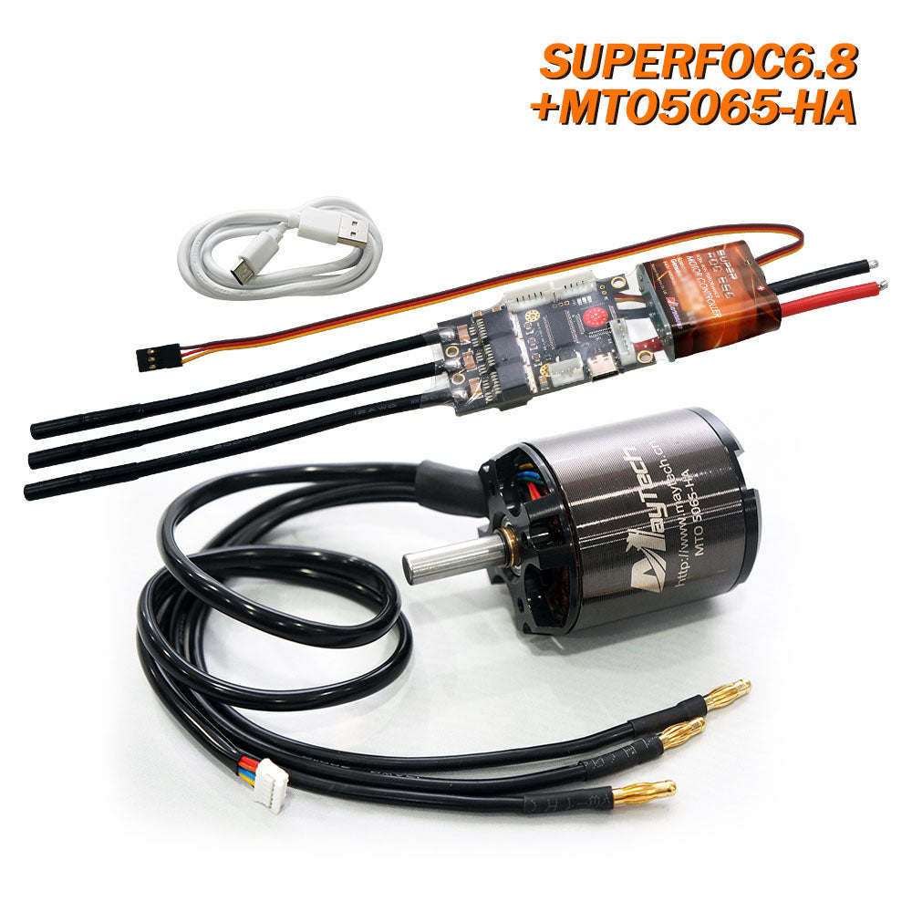 Maytech SUPERFOC6.8 50A V6.0 based Controller Comb with 5055/5065/5570 Brushless Outrunner Sensored Motor for Esk8/Robots