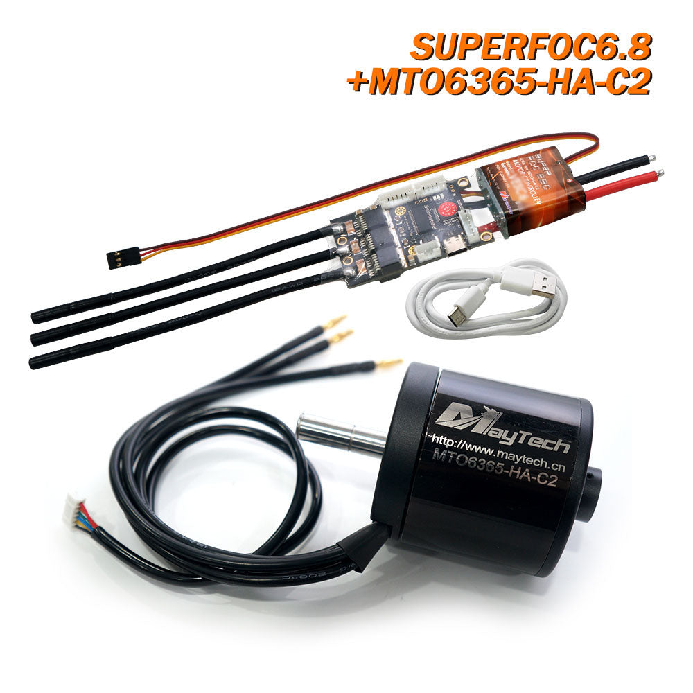 Maytech SUPERFOC6.8 Comb with 6355/6365/6374/6880 Motors Outrunner Sensored Motor for Electric Skateboard Mountainboard Fighting Robots