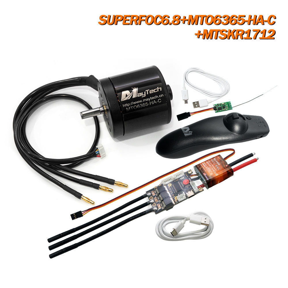 Maytech SUPERFOC6.8 + MTSKR1712 Remote & Controller Comb with 6355/6365/6374/6880 Motor for Electric Skateboard Longboard Mountainboard