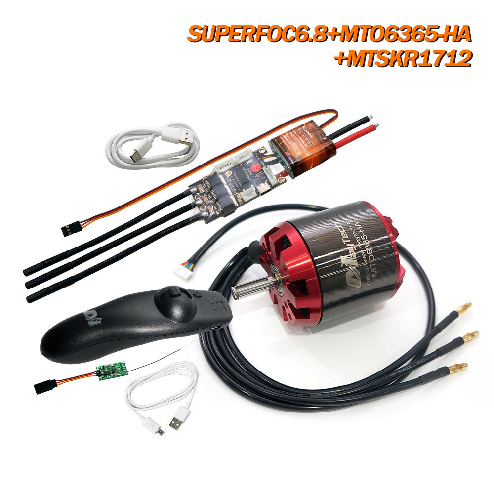 Maytech SUPERFOC6.8 + MTSKR1712 Remote & Controller Comb with 6355/6365/6374/6880 Motor for Electric Skateboard Longboard Mountainboard