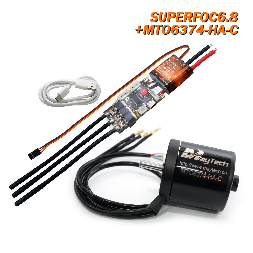Maytech SUPERFOC6.8 Comb with 6355/6365/6374/6880 Motors Outrunner Sensored Motor for Electric Skateboard Mountainboard Fighting Robots