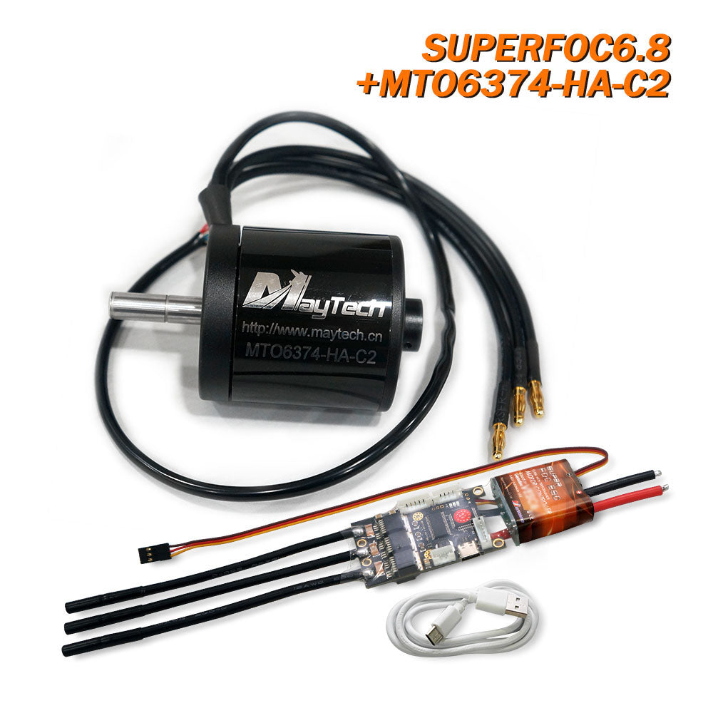 Maytech SUPERFOC6.8 Comb with 6355/6365/6374/6880 Motors Outrunner Sensored Motor for Electric Skateboard Mountainboard Fighting Robots