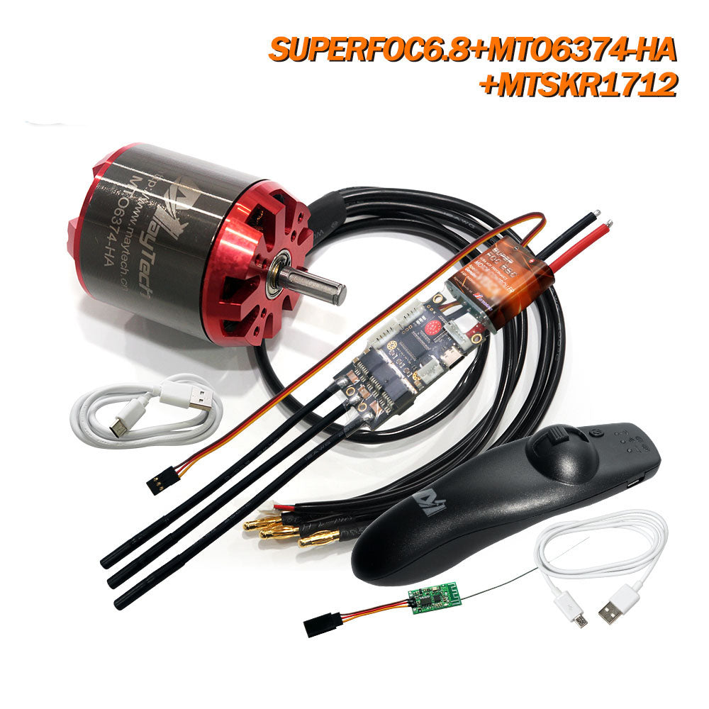 Maytech SUPERFOC6.8 + MTSKR1712 Remote & Controller Comb with 6355/6365/6374/6880 Motor for Electric Skateboard Longboard Mountainboard