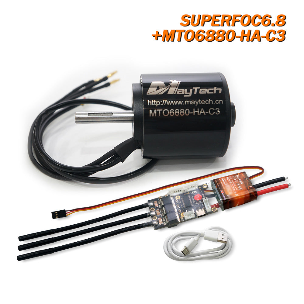 Maytech SUPERFOC6.8 Comb with 6355/6365/6374/6880 Motors Outrunner Sensored Motor for Electric Skateboard Mountainboard Fighting Robots