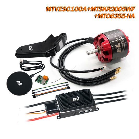 Maytech MTSKR2005WF + SUPERFOC6.8 + 6355/6365/6374/6880 Motor Esk8/Robots Kits IP67 Waterproof Remote