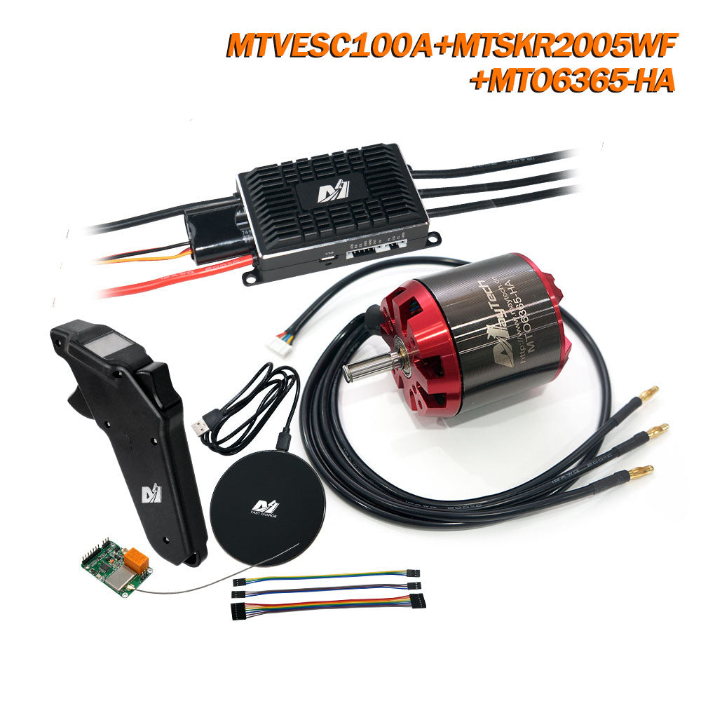 Maytech MTSKR2005WF + SUPERFOC6.8 + 6355/6365/6374/6880 Motor Esk8/Robots Kits IP67 Waterproof Remote