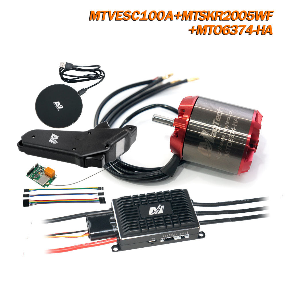 Maytech MTSKR2005WF + SUPERFOC6.8 + 6355/6365/6374/6880 Motor Esk8/Robots Kits IP67 Waterproof Remote