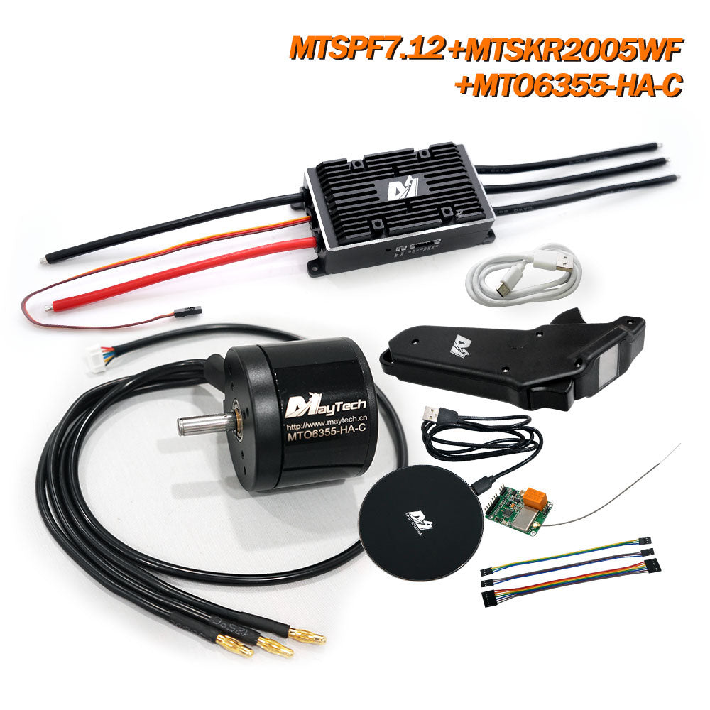 Maytech MTSPF7.12 200A V75_300 based ESC+ 6355/6365/6374 Electric Skaetboard Mountainboard Kit Motor+MTSKR2005WF remote controller+ SuperESC + Remote