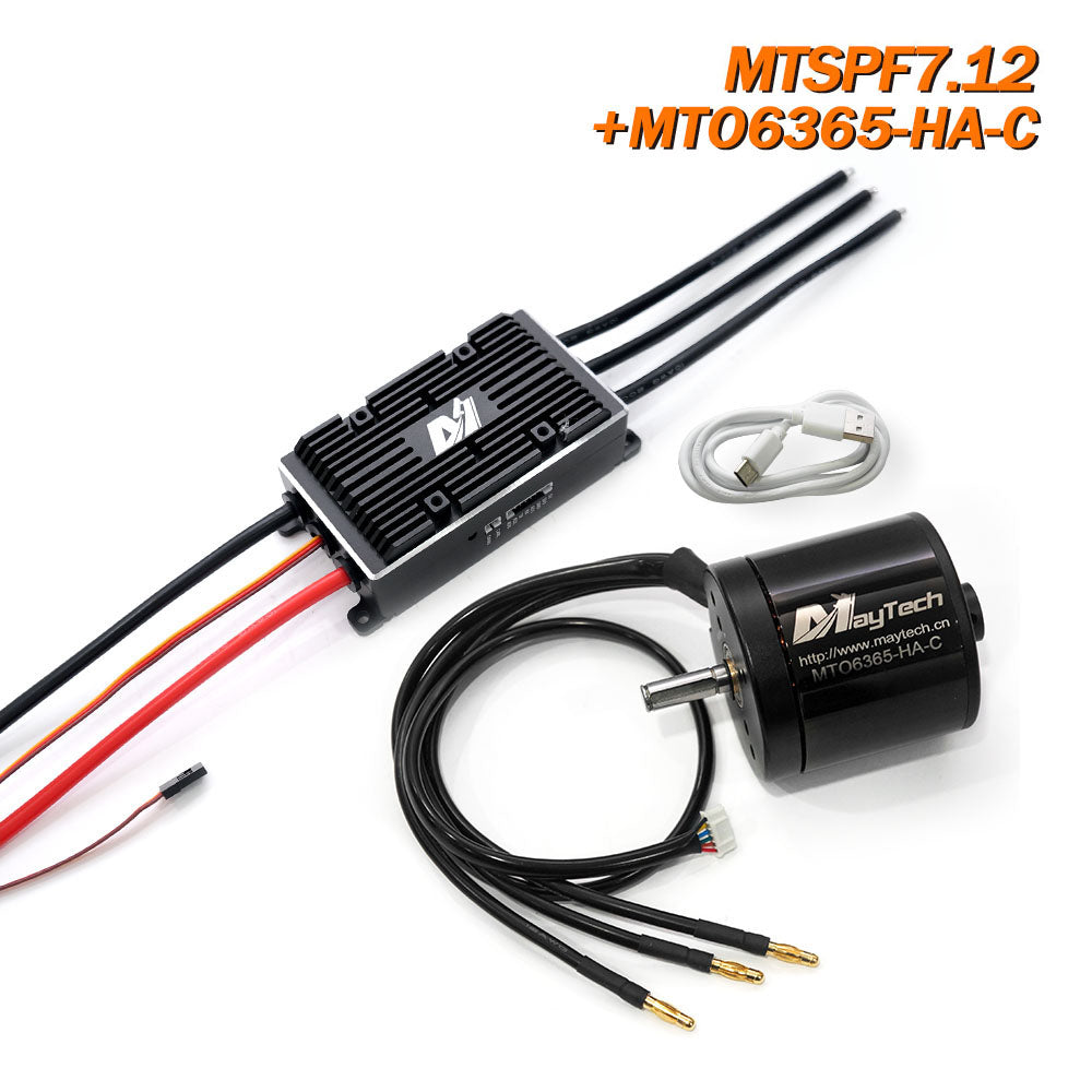 Maytech V2 200A V75_300 based Speed Controller Comb with Brushless Outrunner Sensored Motor 6355/6365/6374 Electric Skateboard Kit