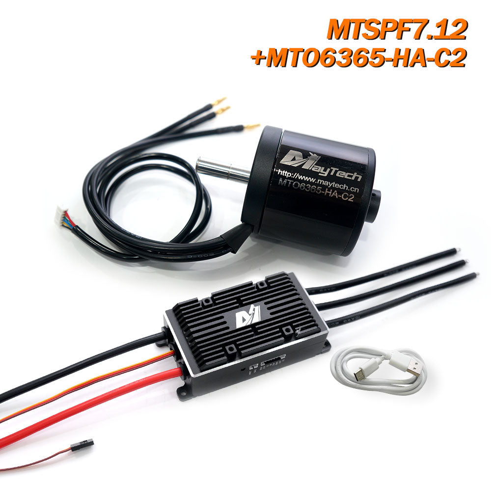 Maytech V2 200A V75_300 based Speed Controller Comb with Brushless Outrunner Sensored Motor 6355/6365/6374 Electric Skateboard Kit