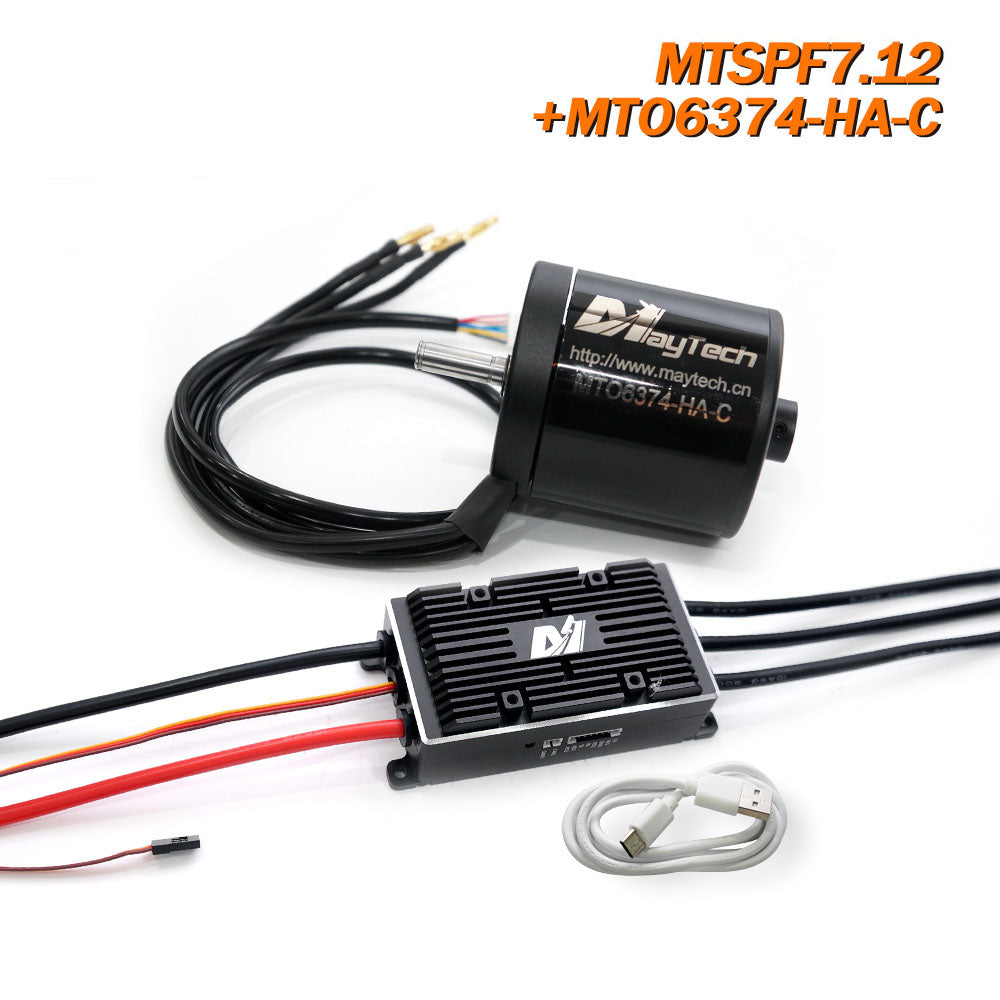 Maytech V2 200A V75_300 based Speed Controller Comb with Brushless Outrunner Sensored Motor 6355/6365/6374 Electric Skateboard Kit